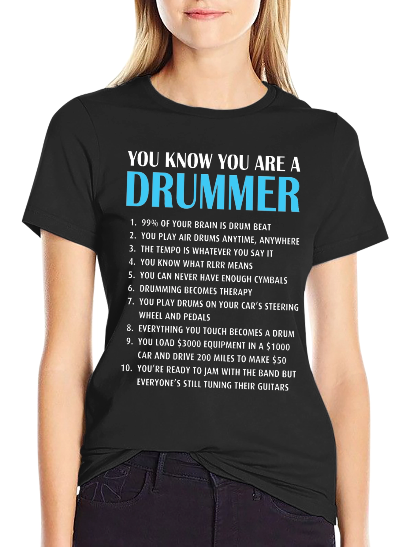 You Know Youre a Drummer T-Shirt - Music Lover Tee