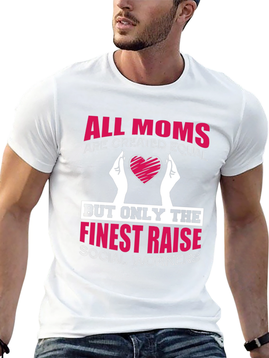 Finest Moms Raise Social Workers Graphic Tee