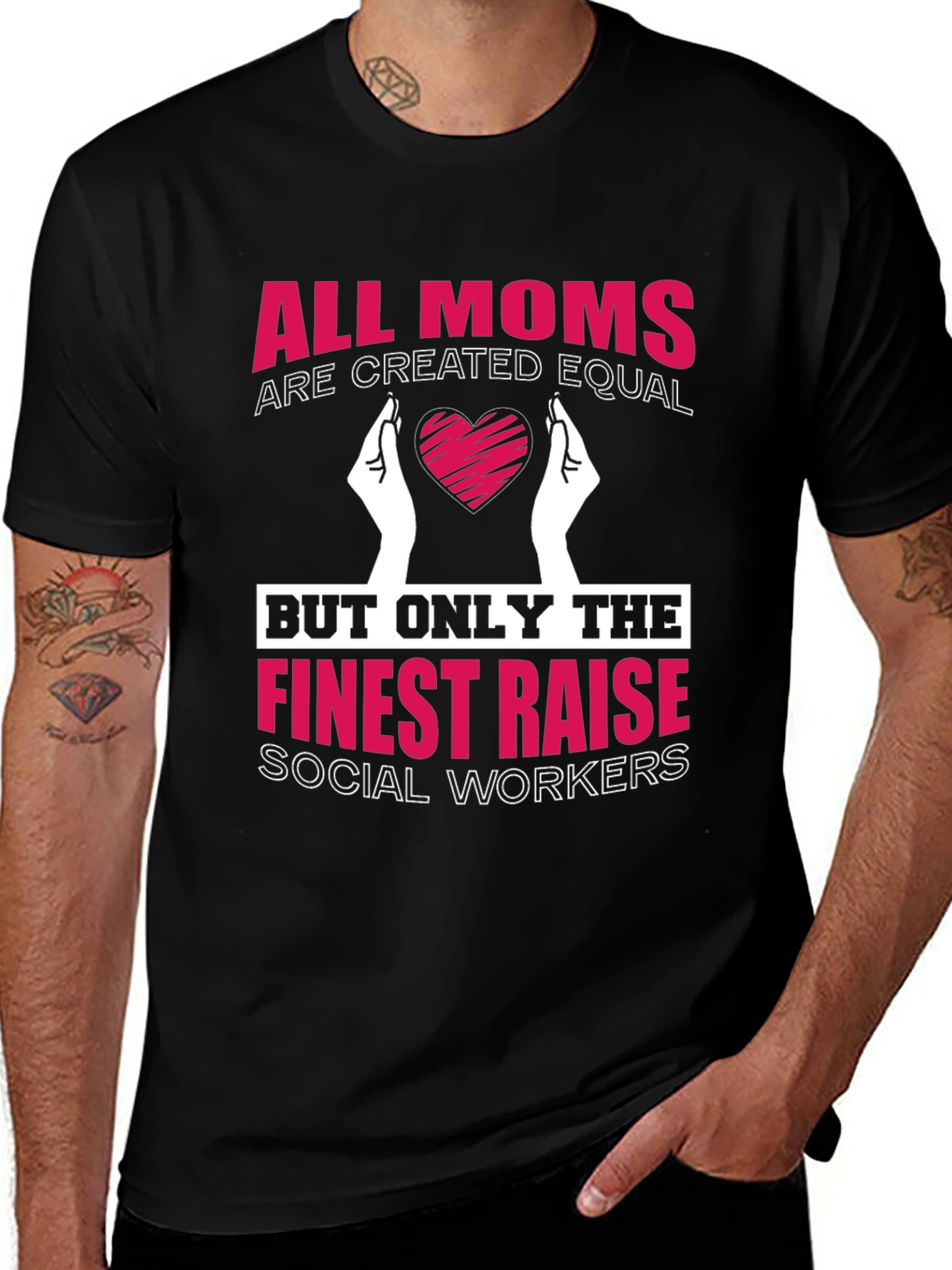 Finest Moms Raise Social Workers Graphic Tee