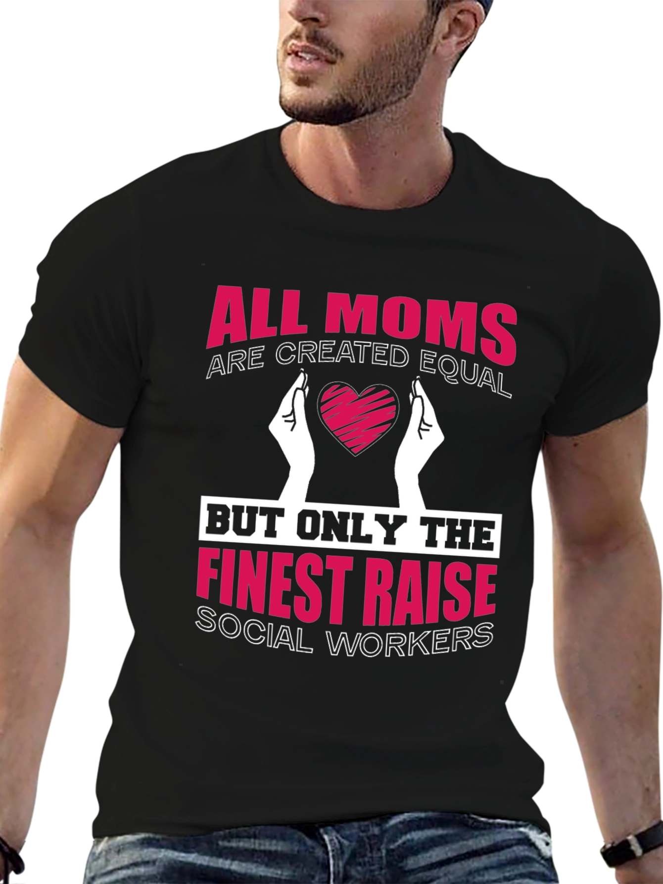 Finest Moms Raise Social Workers Graphic Tee