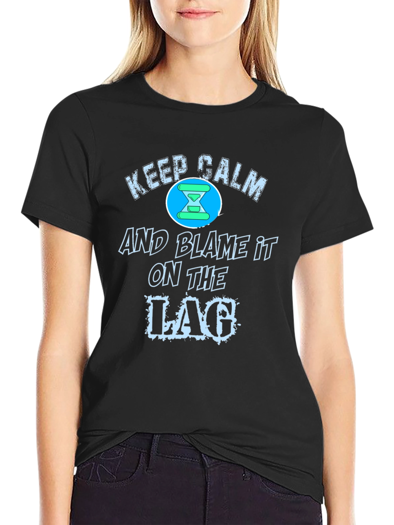 Keep Calm Blame Lag Funny Gamer T-Shirt
