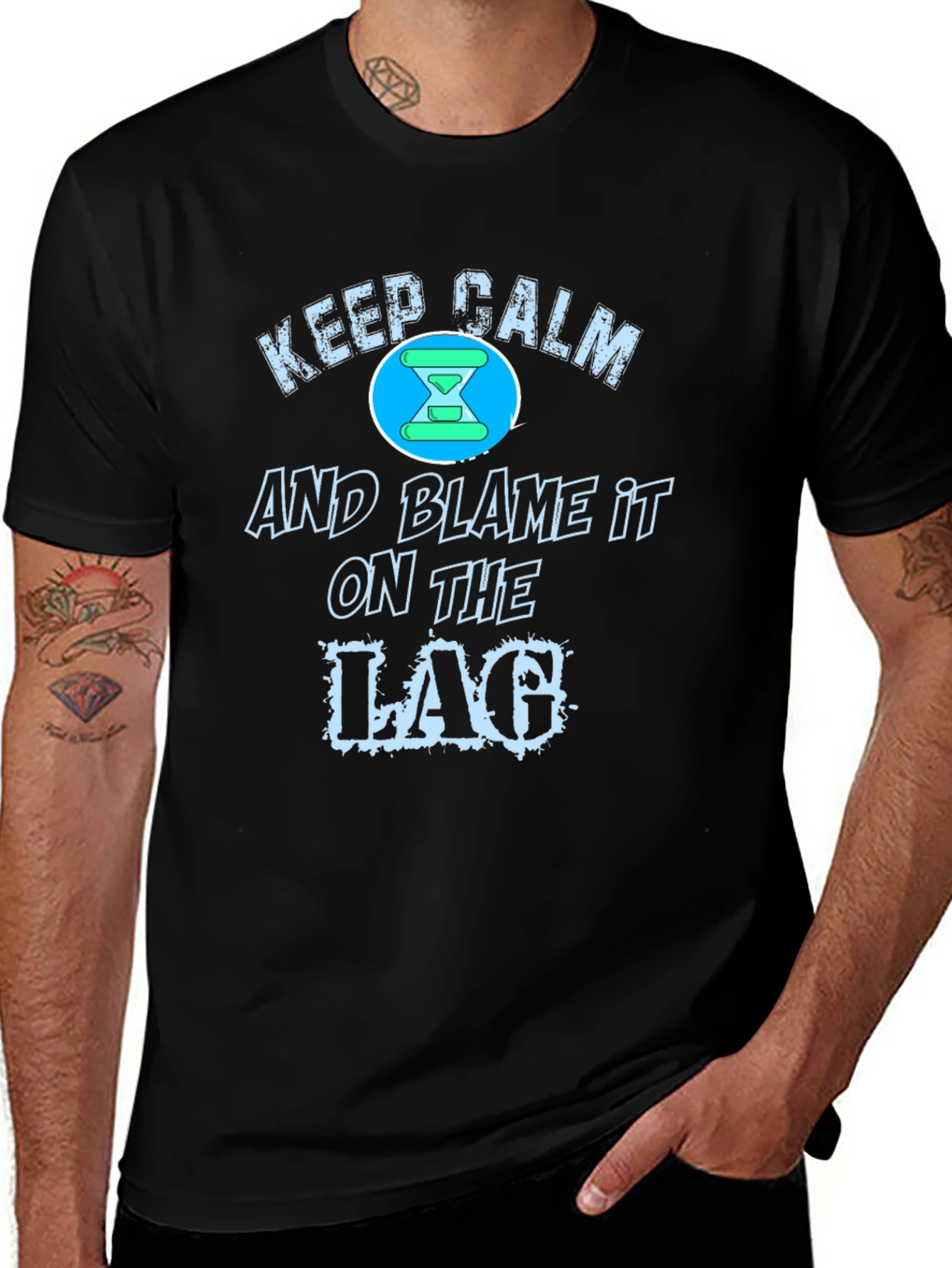 Keep Calm Blame Lag Funny Gamer T-Shirt