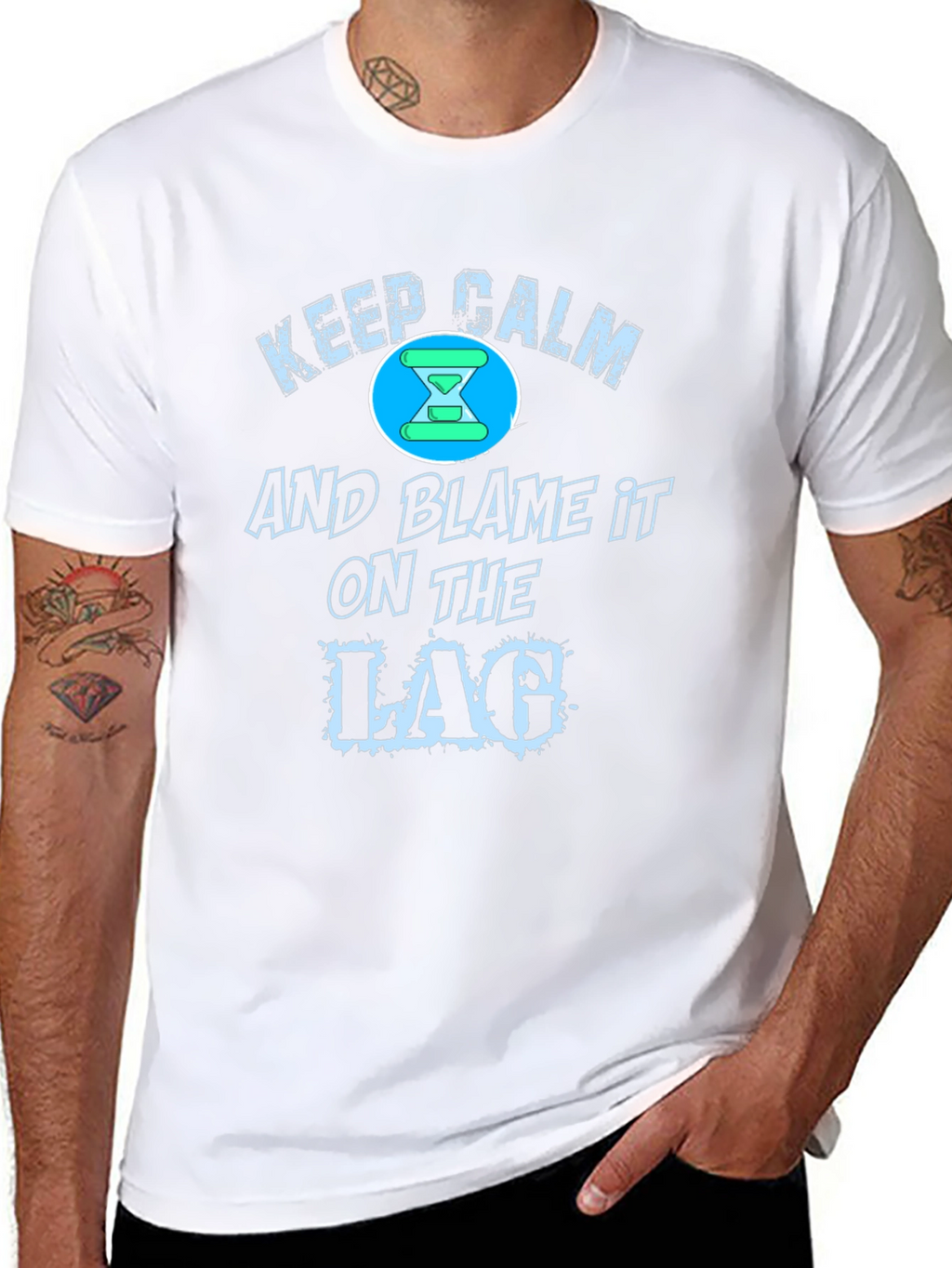 Keep Calm Blame Lag Funny Gamer T-Shirt