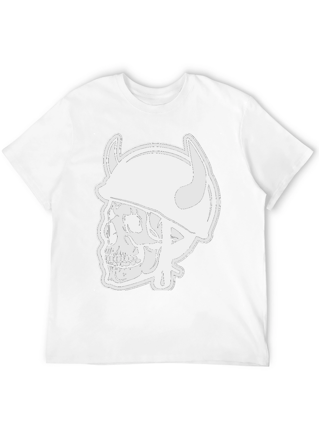 Skull Viking Helmet Black T-Shirt