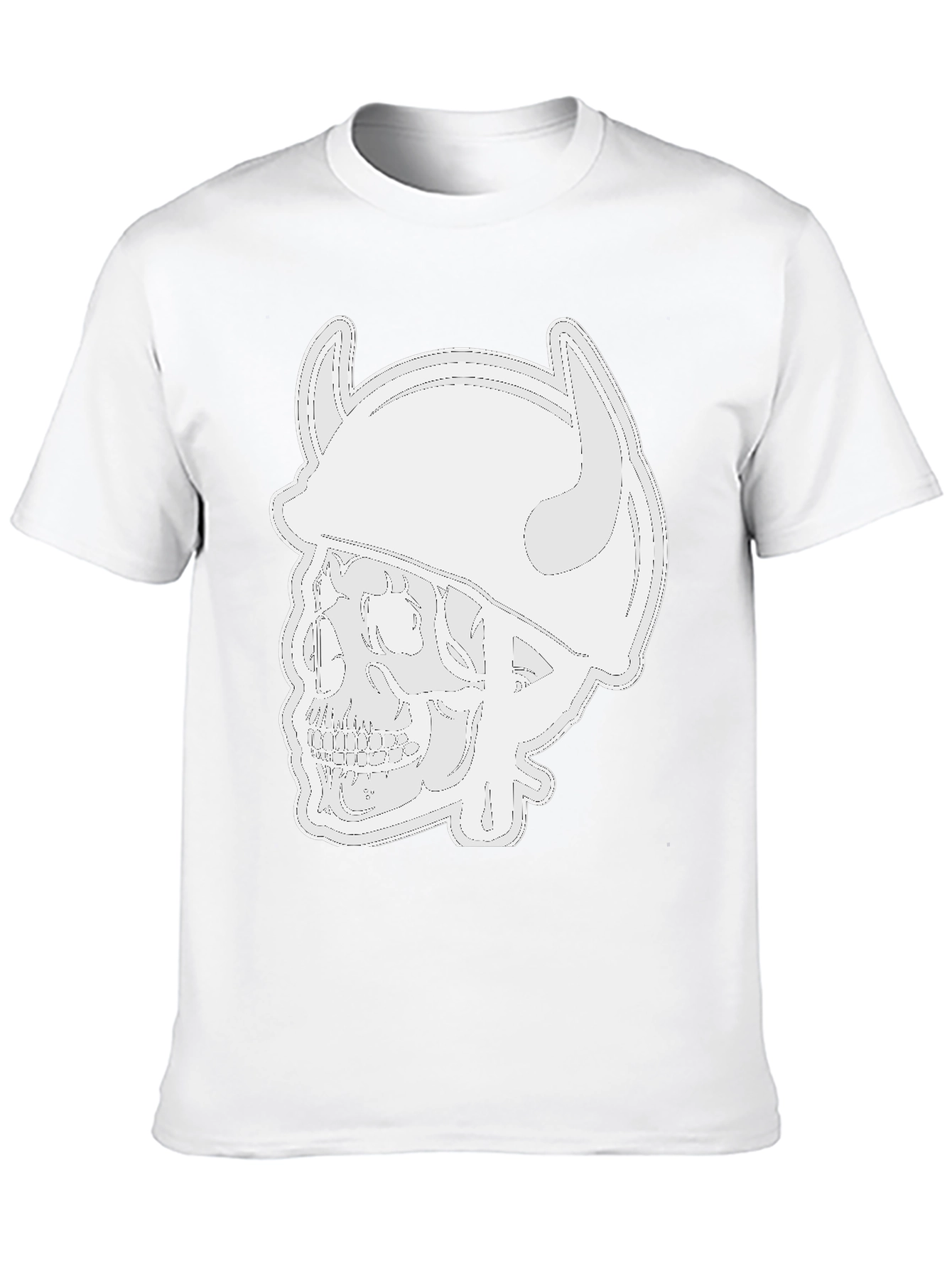 Skull Viking Helmet Black T-Shirt