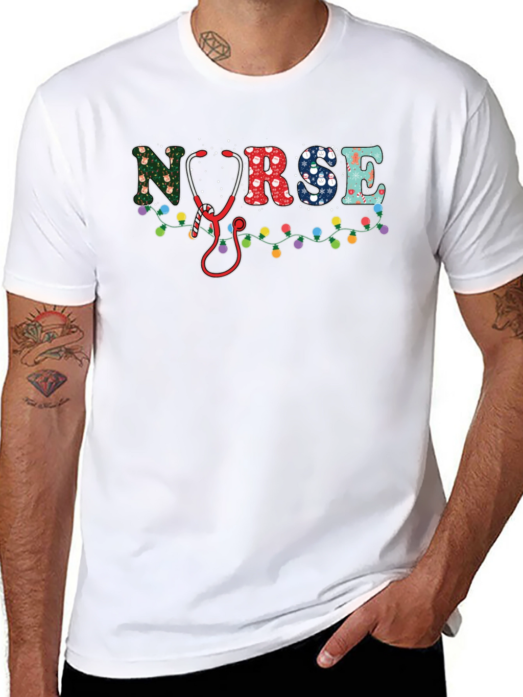 Festive Nurse Christmas T-Shirt