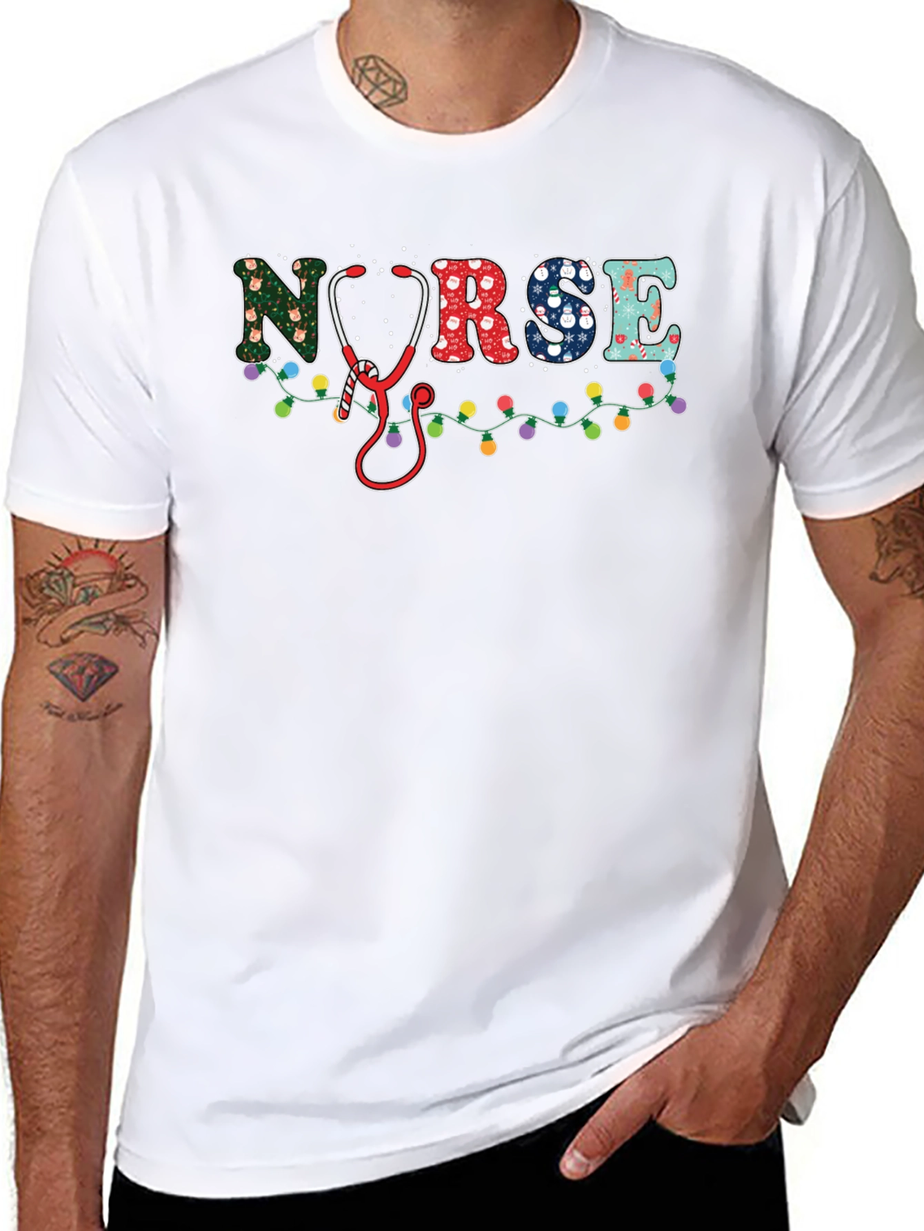 Festive Nurse Christmas T-Shirt