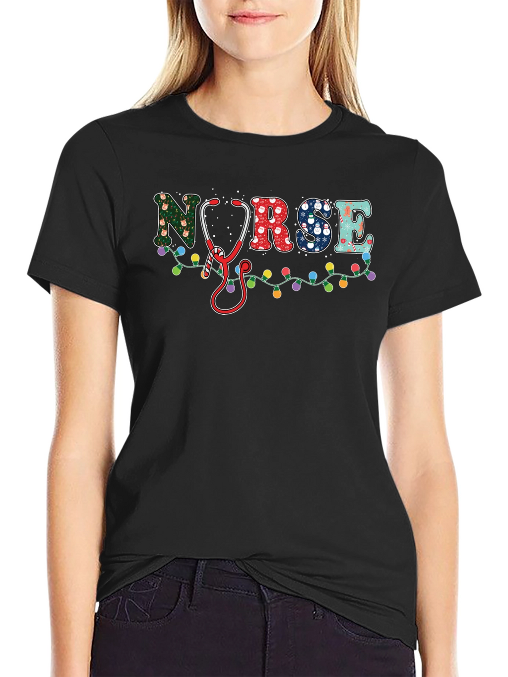 Festive Nurse Christmas T-Shirt