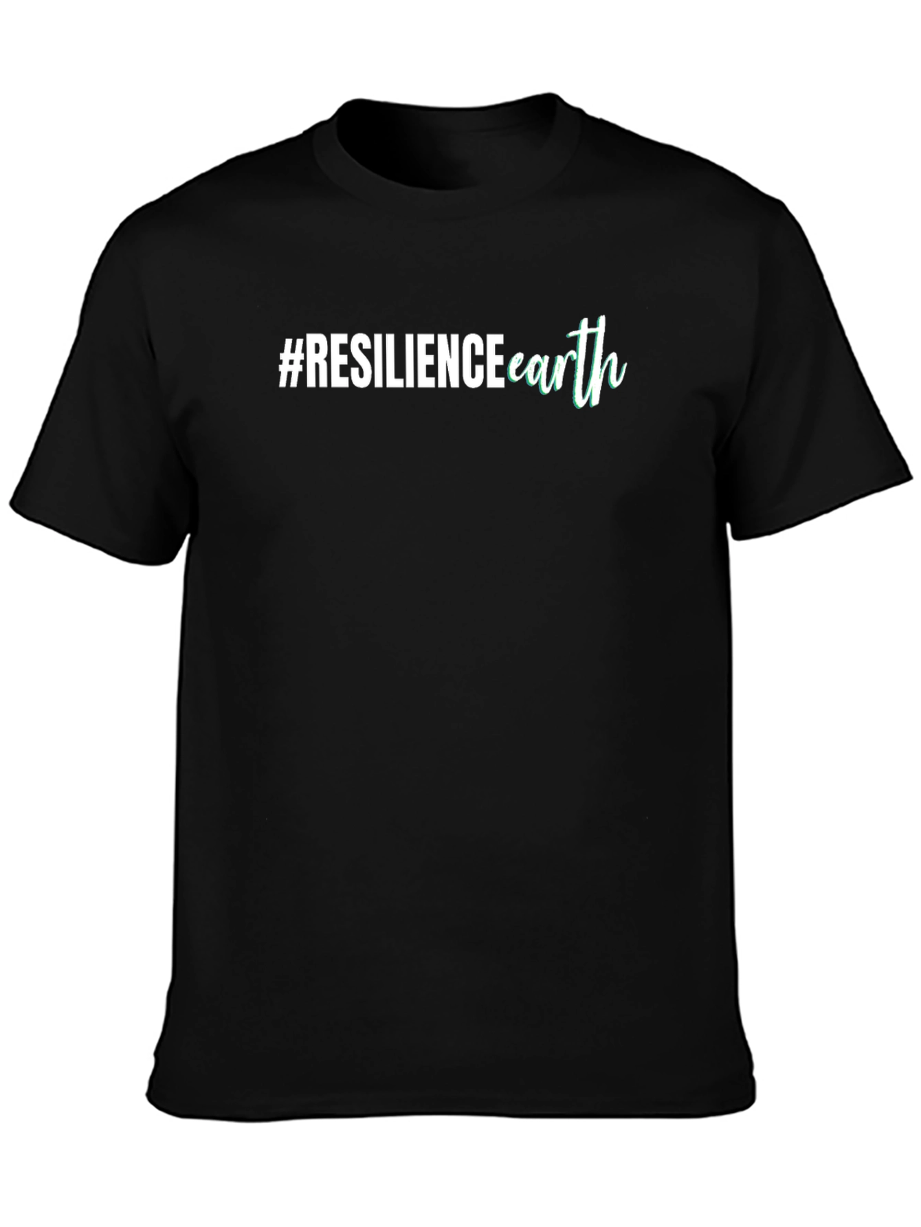 Resilience Earth Graphic Tee - Stylish Black T-Shirt