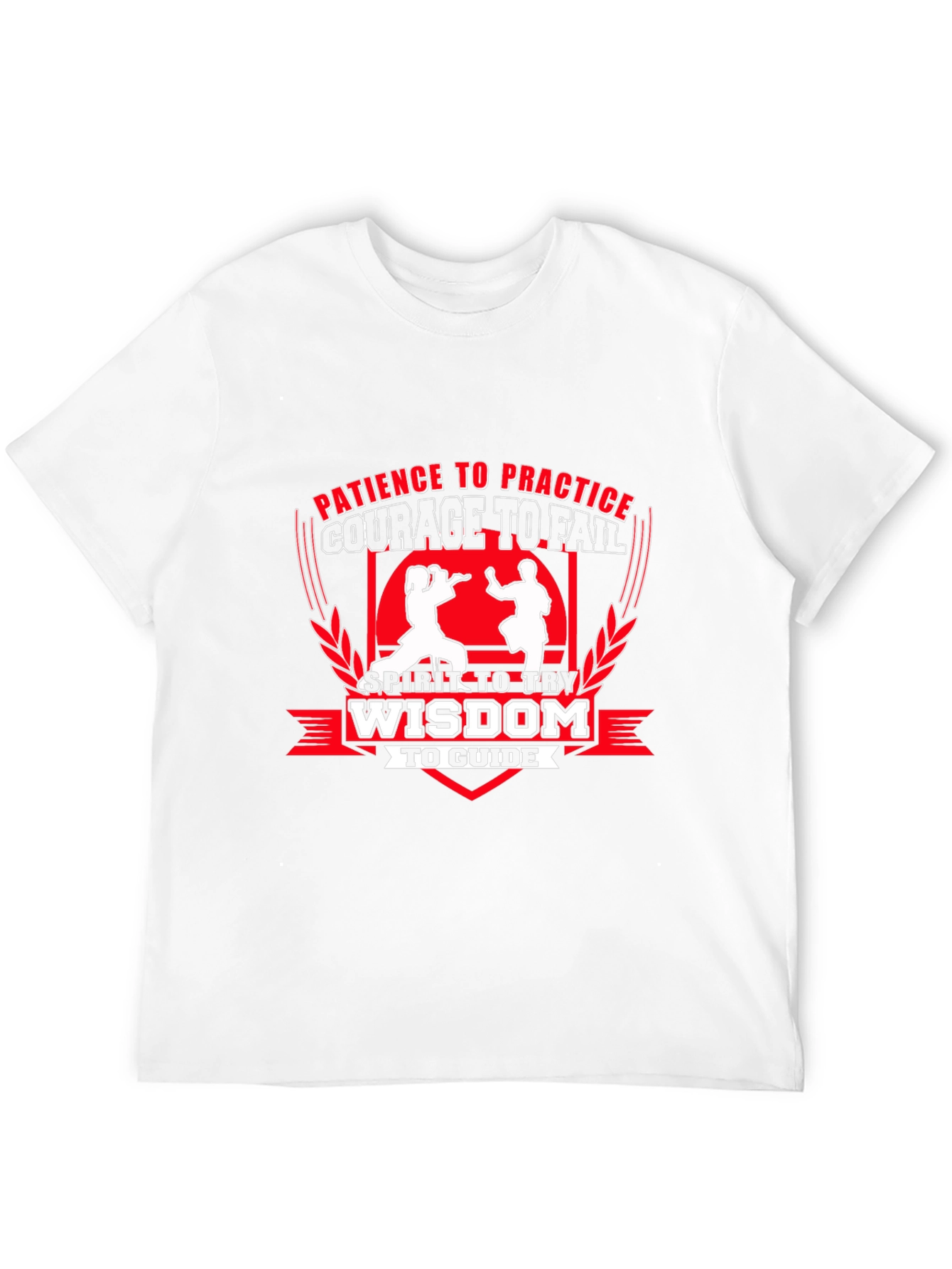 Martial Arts T-Shirt - Patience Courage Wisdom Design