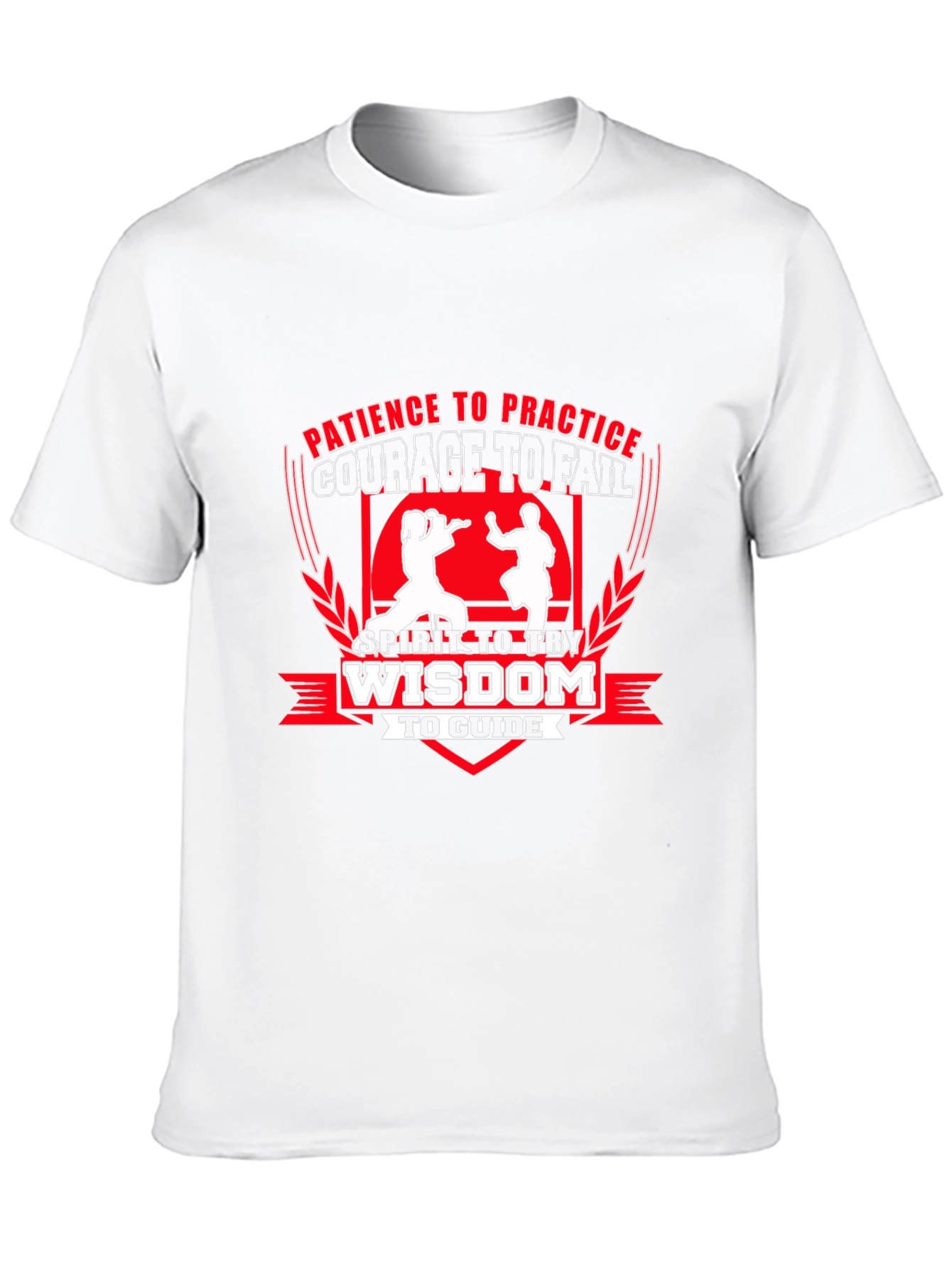 Martial Arts T-Shirt - Patience Courage Wisdom Design