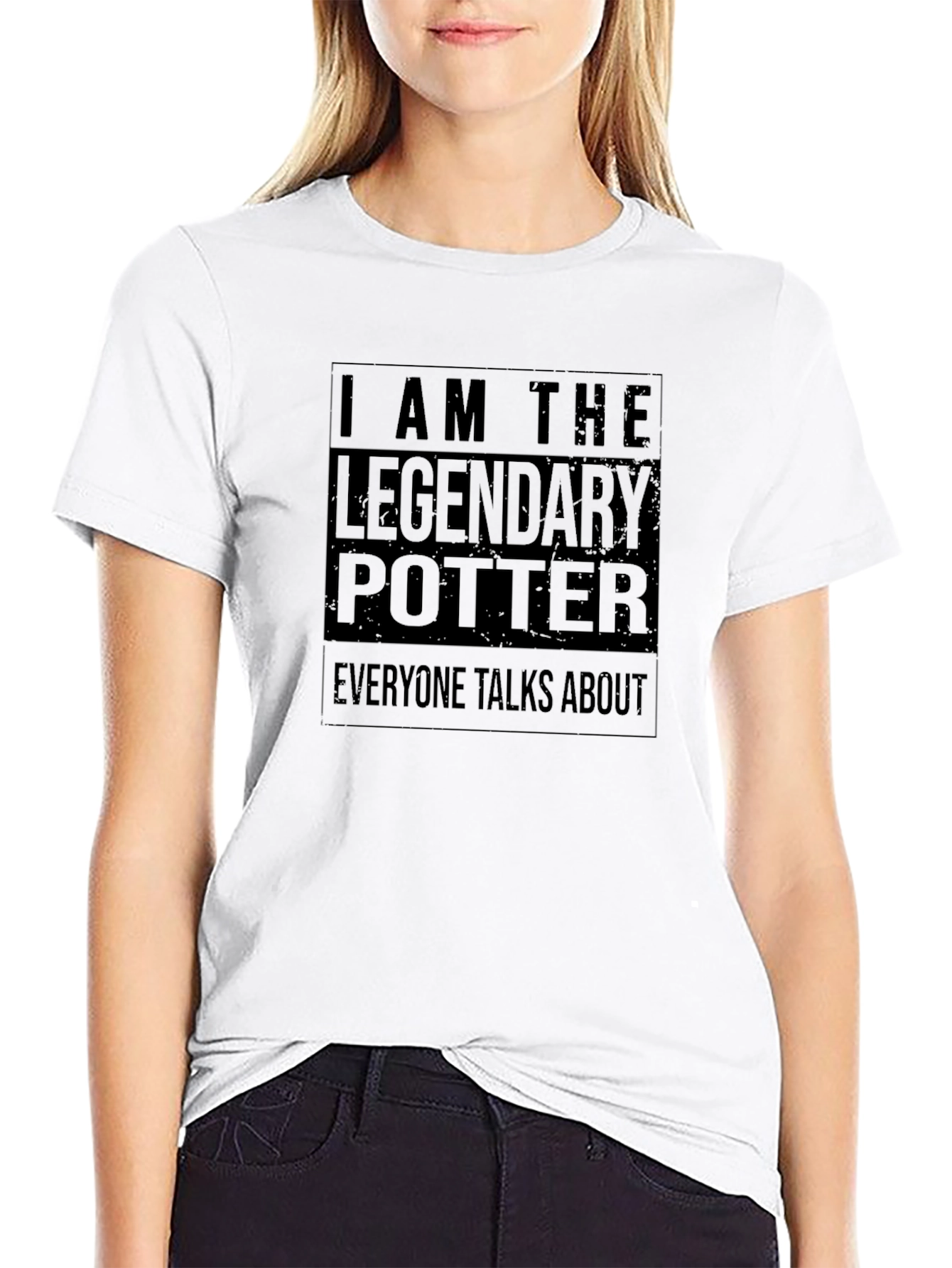 Legendary Potter Graphic Tee - Black Cotton T-Shirt
