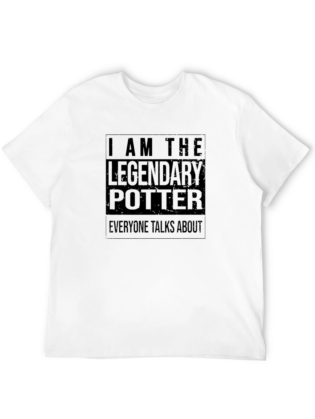 Legendary Potter Graphic Tee - Black Cotton T-Shirt