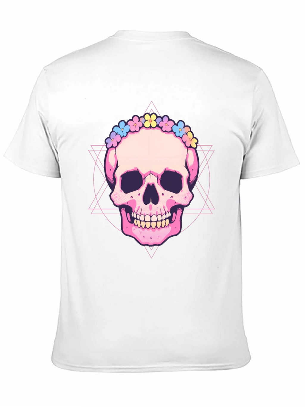 Skull with Flower Crown Graphic Tee