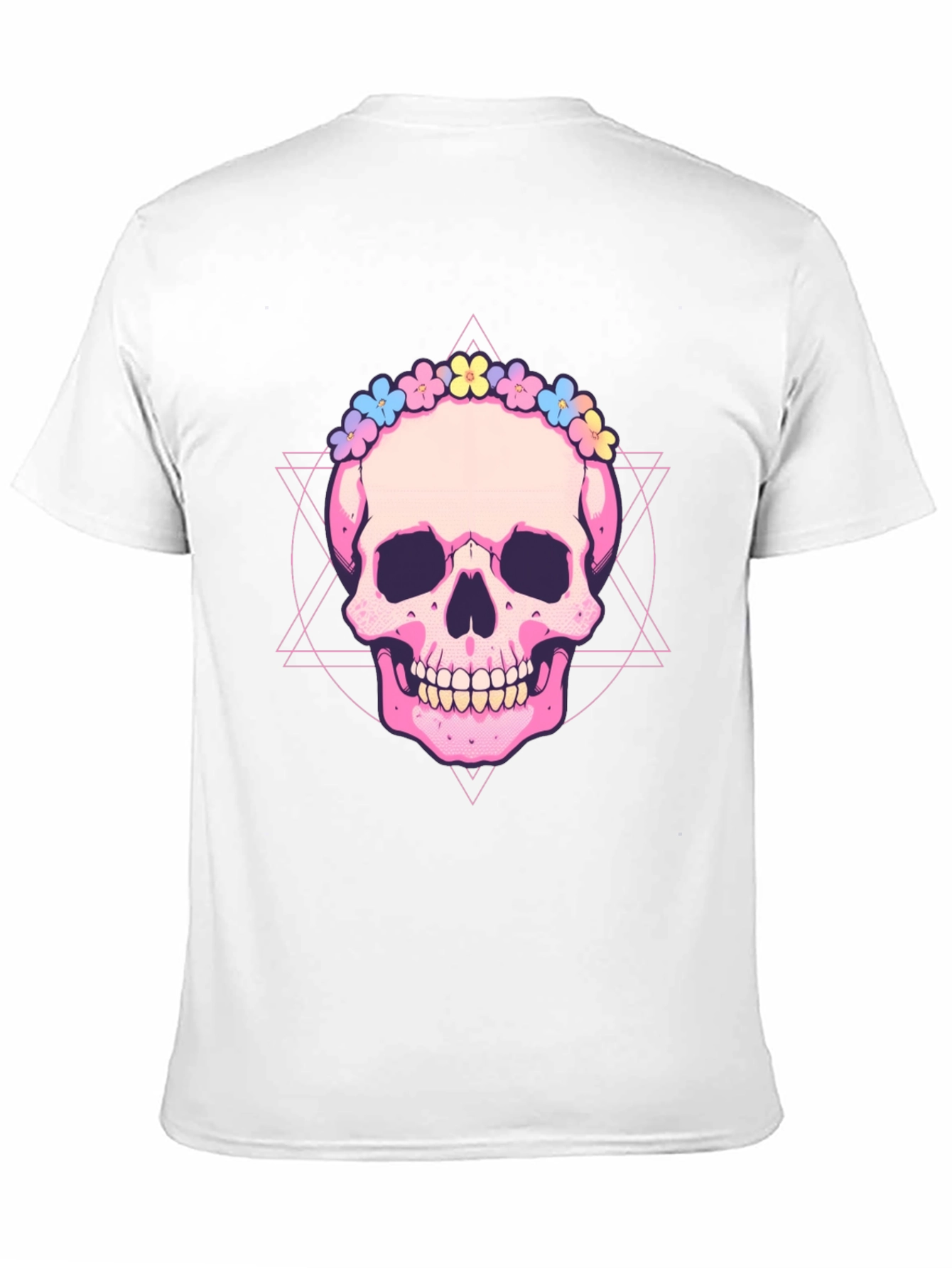 Skull with Flower Crown Graphic Tee
