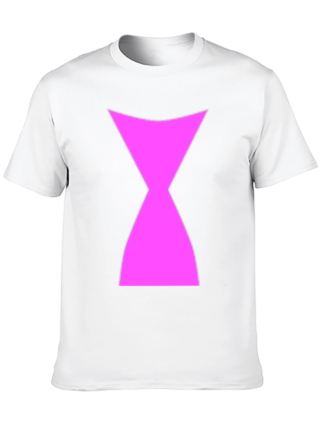 Black T-Shirt with Pink Hourglass Symbol