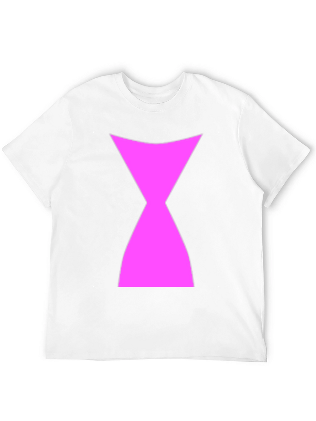 Black T-Shirt with Pink Hourglass Symbol