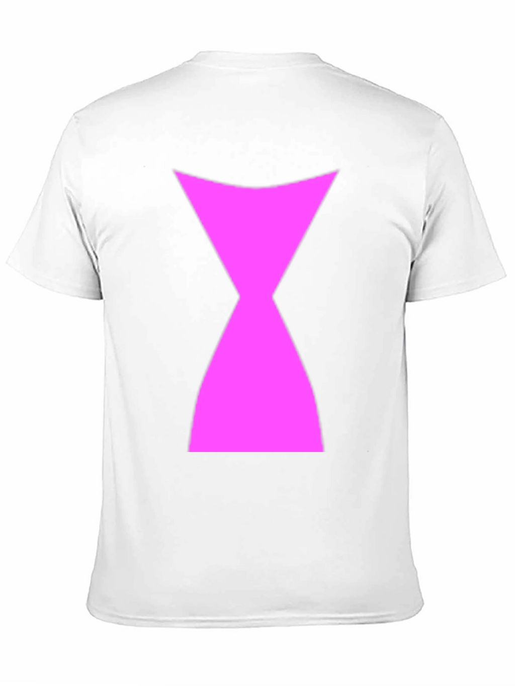 Black T-Shirt with Pink Hourglass Symbol