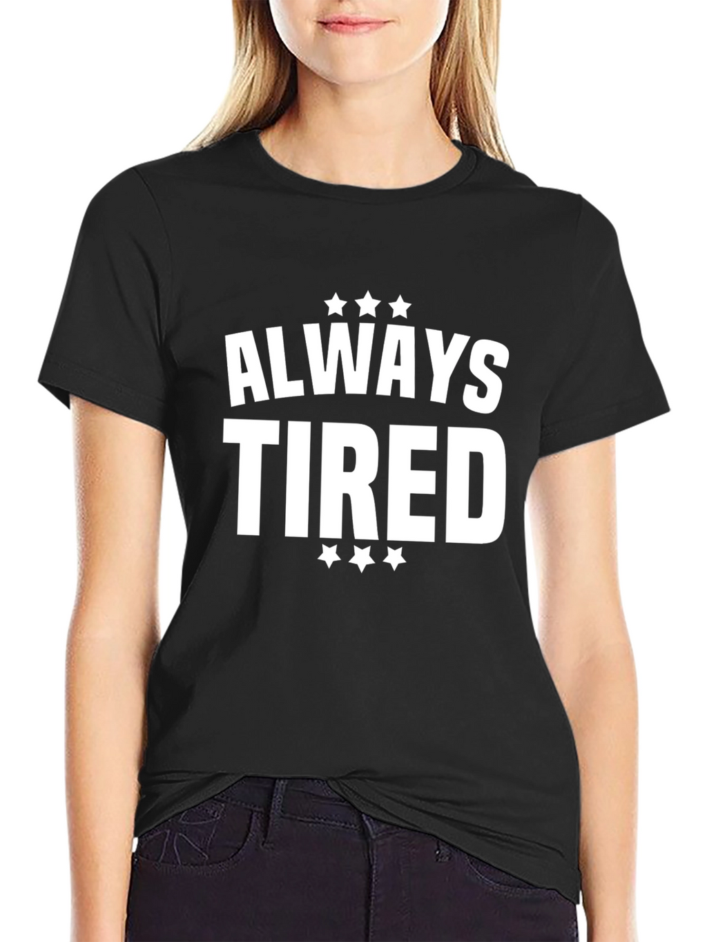 Always Tired Graphic T-Shirt - Black