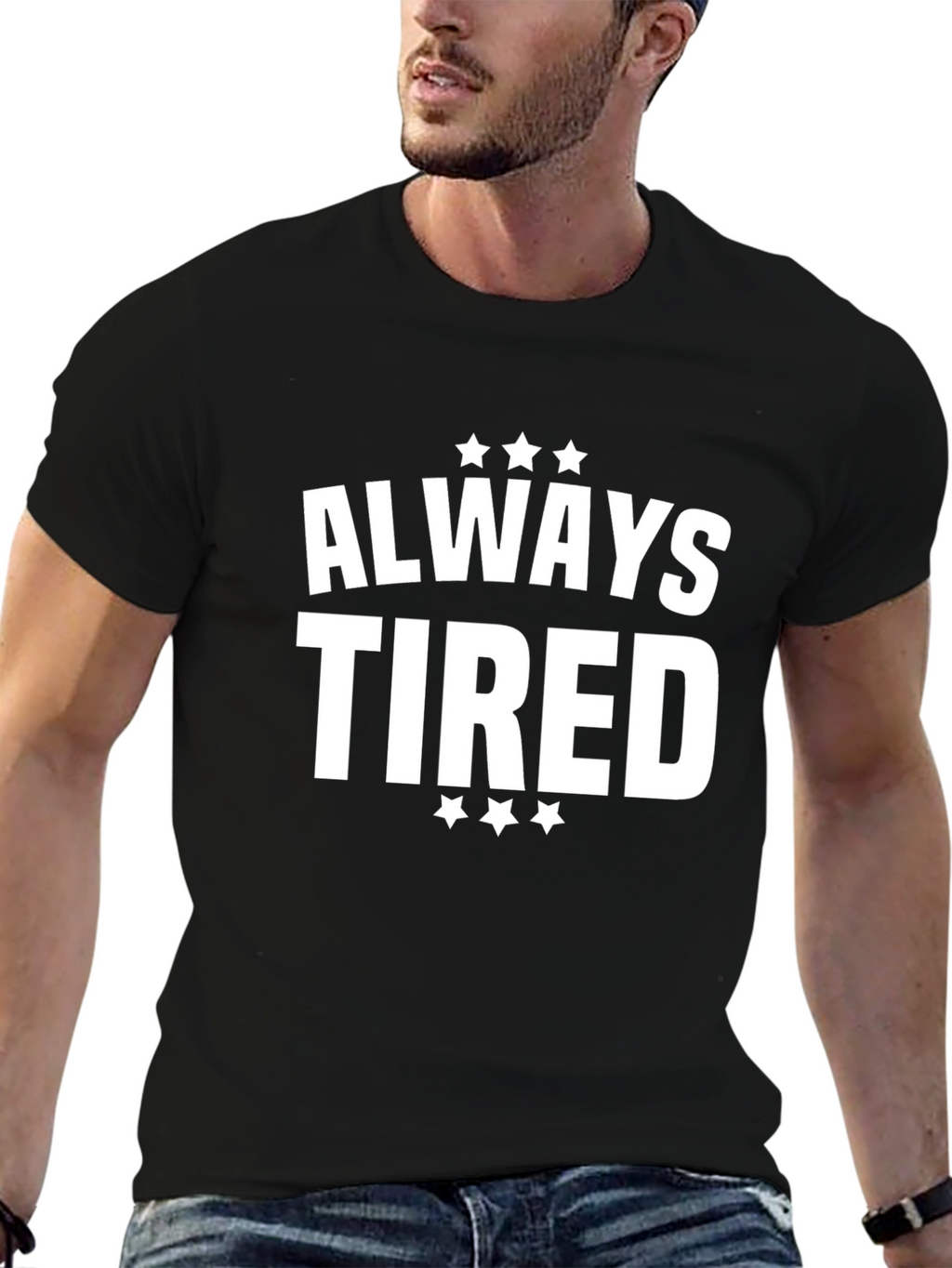 Always Tired Graphic T-Shirt - Black