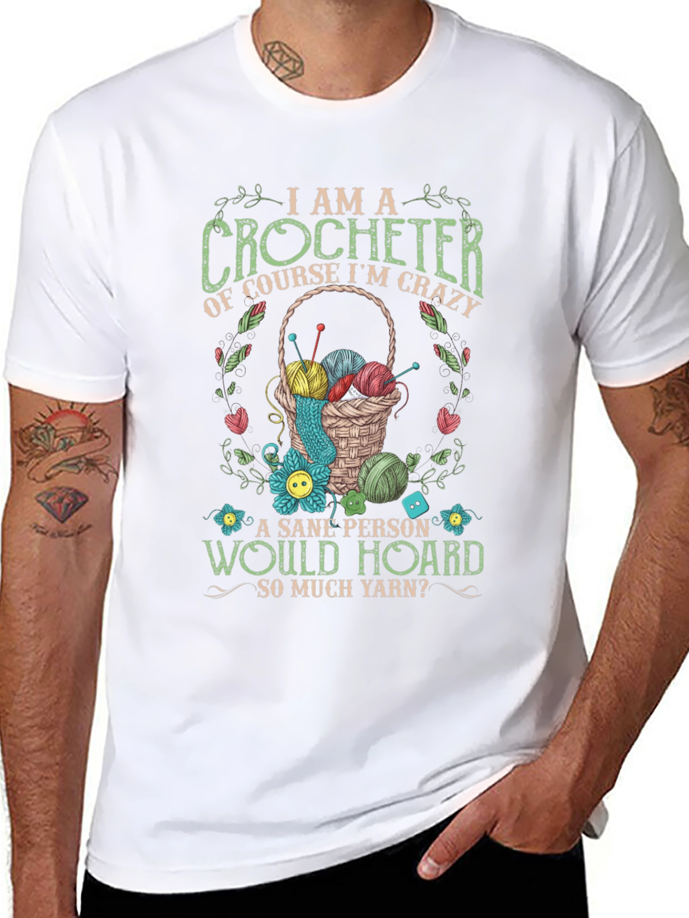 Crocheter T-Shirt - Crazy Yarn Lover Gift