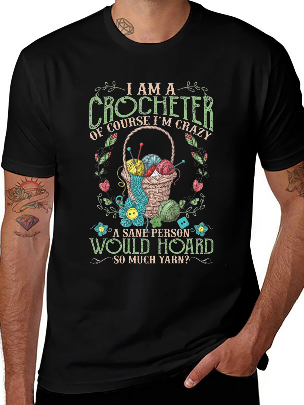 Crocheter T-Shirt - Crazy Yarn Lover Gift