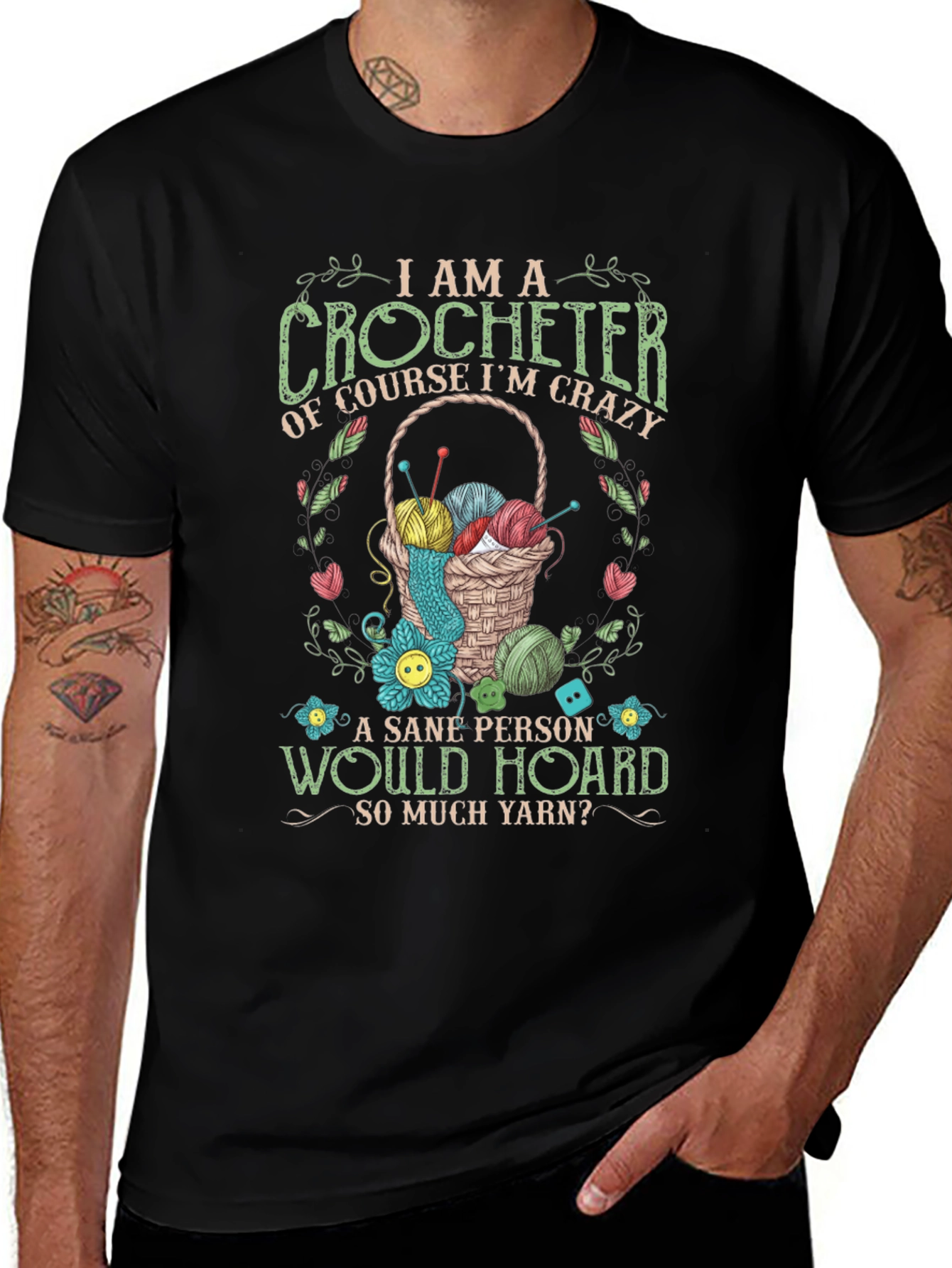 Crocheter T-Shirt - Crazy Yarn Lover Gift