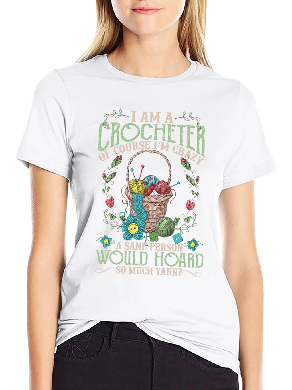 Crocheter T-Shirt - Crazy Yarn Lover Gift