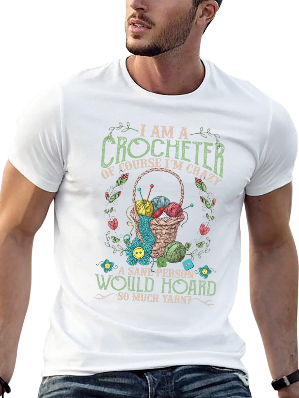 Crocheter T-Shirt - Crazy Yarn Lover Gift