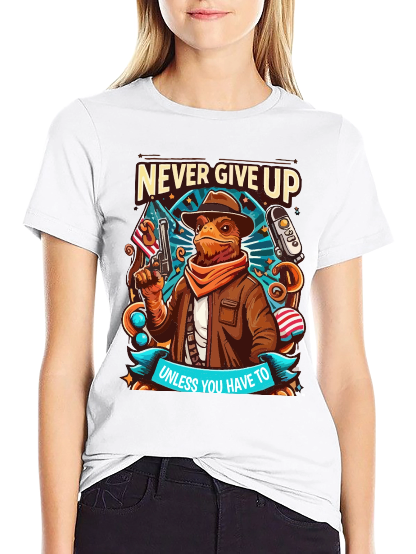 Never Give Up Unless T-Shirt