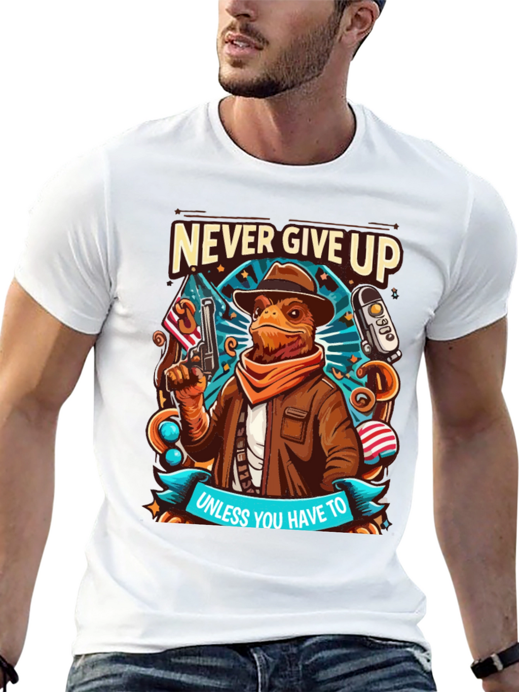 Never Give Up Unless T-Shirt