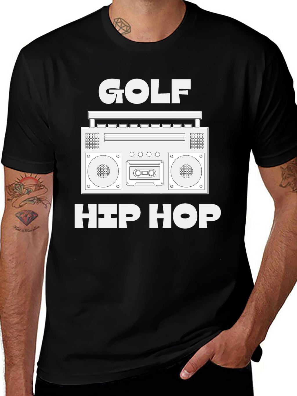 Golf Hip Hop Boombox Graphic Tee