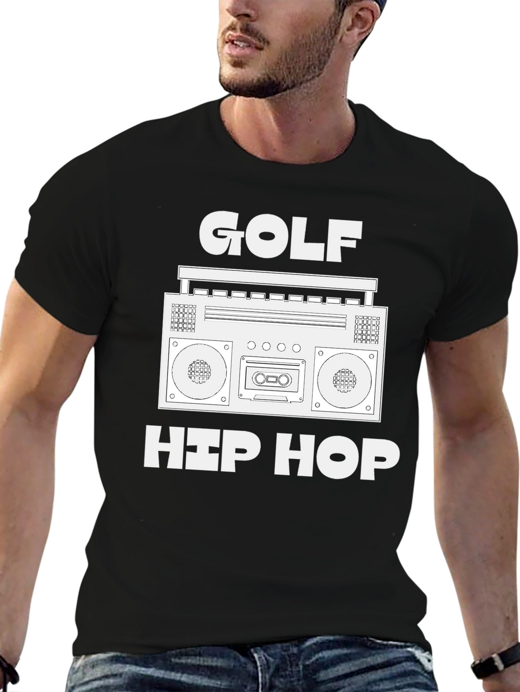 Golf Hip Hop Boombox Graphic Tee