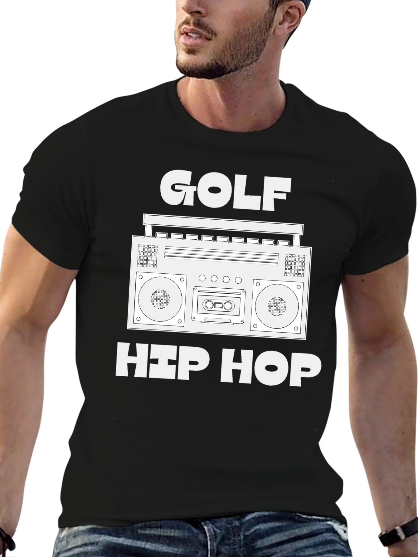 Golf Hip Hop Boombox Graphic Tee