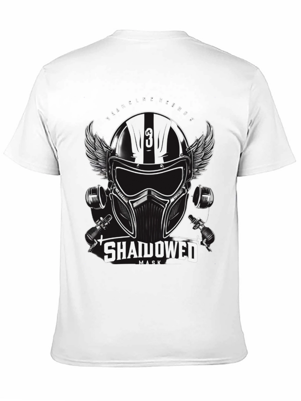 Shadowed Mask Graphic T-Shirt