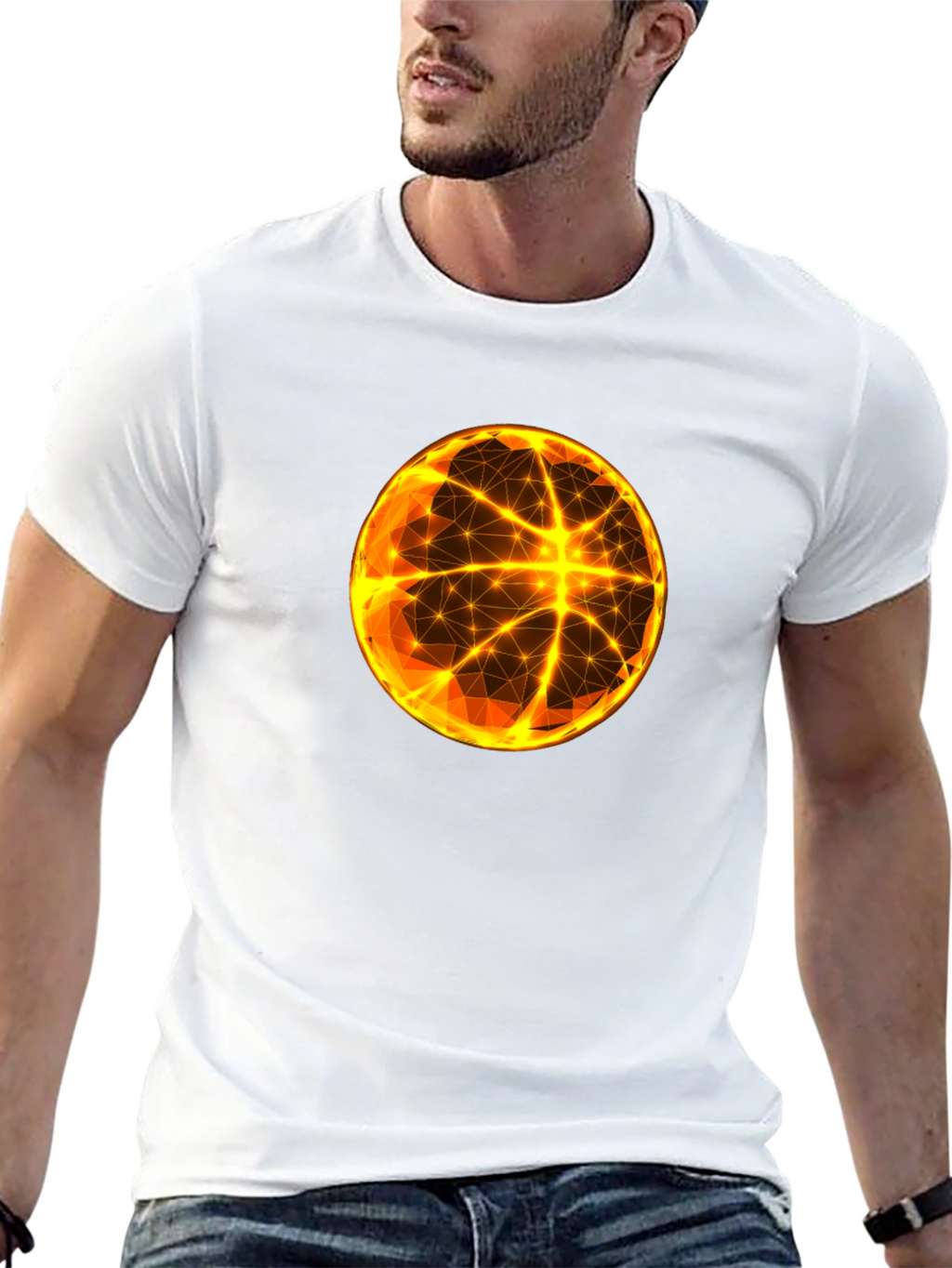 Geometric Sphere Graphic T-Shirt - Modern Abstract Design