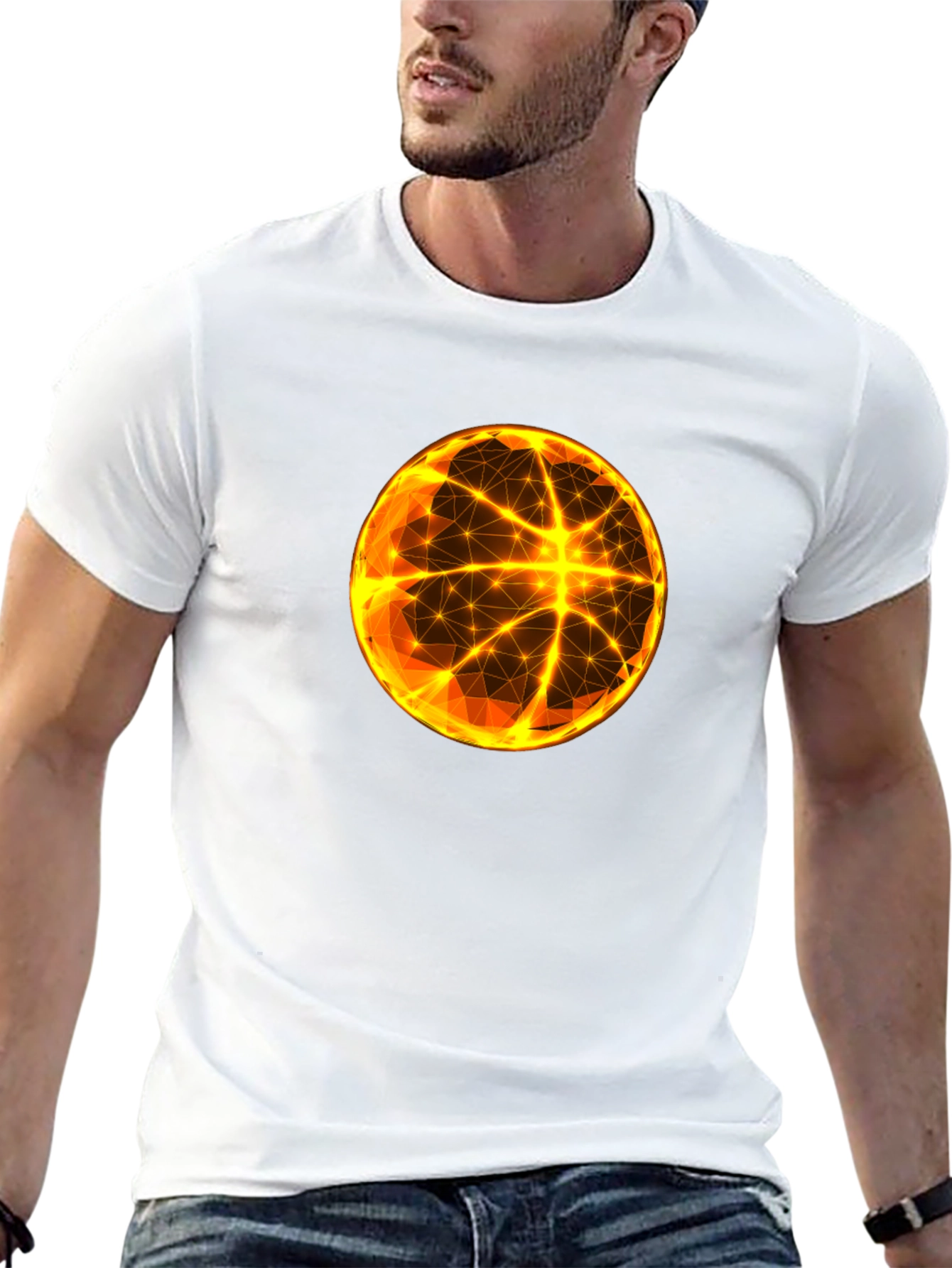 Geometric Sphere Graphic T-Shirt - Modern Abstract Design