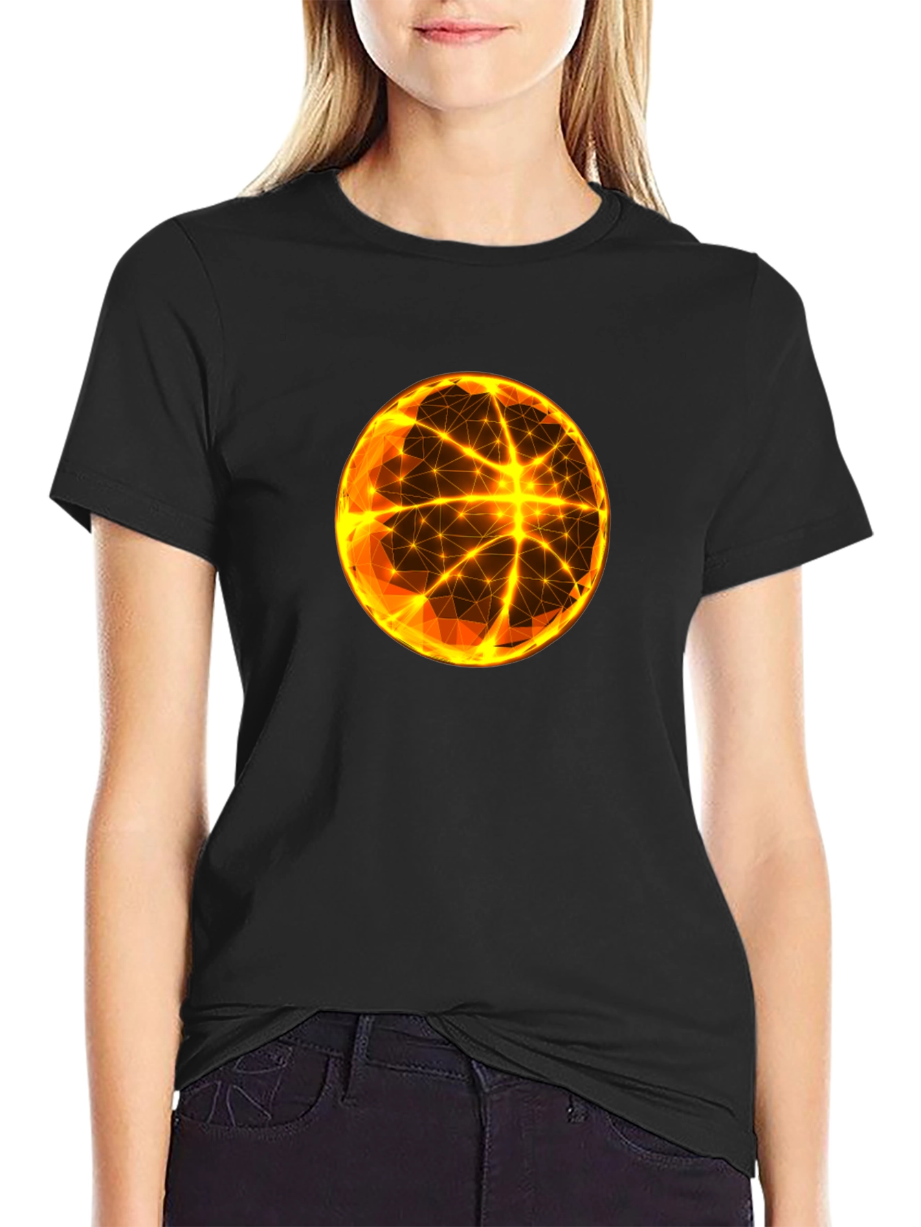 Geometric Sphere Graphic T-Shirt - Modern Abstract Design