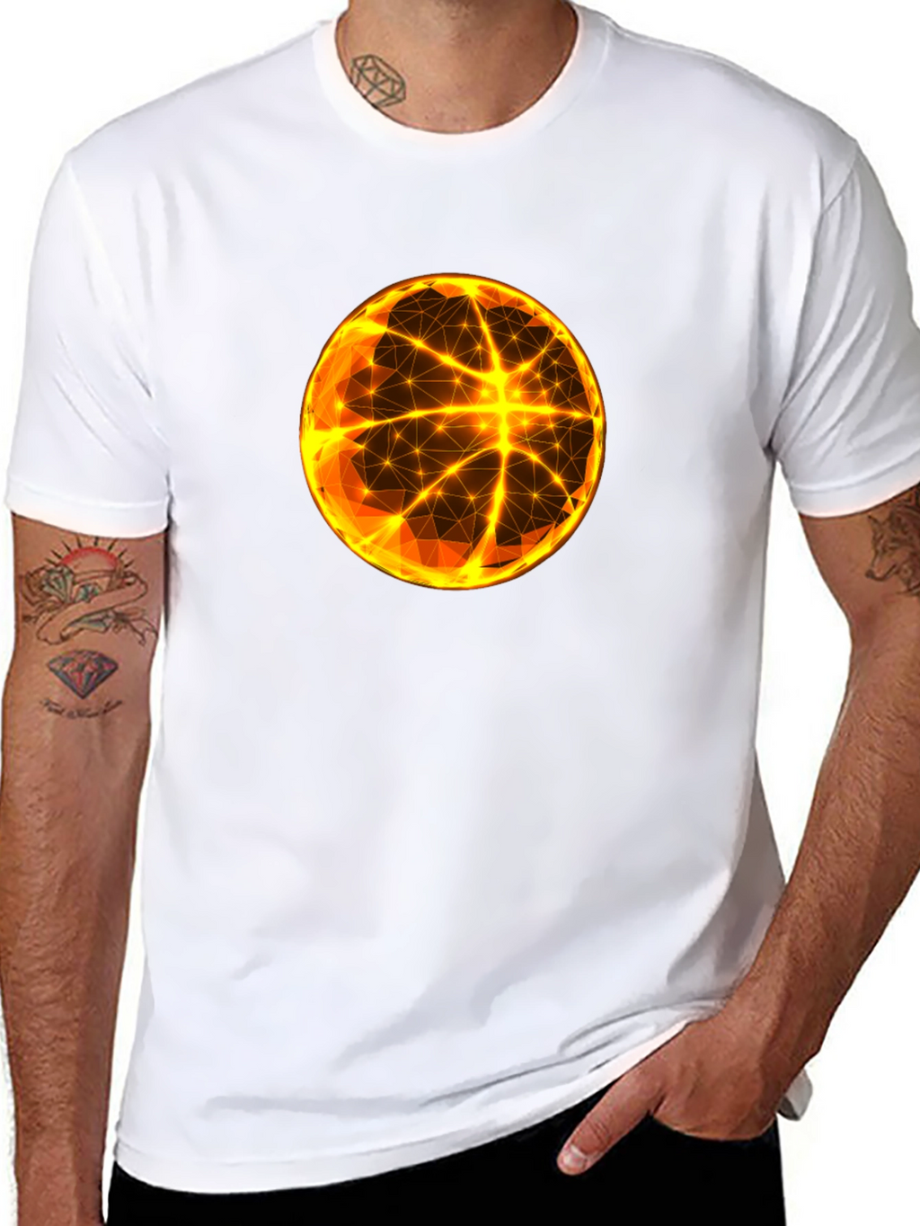 Geometric Sphere Graphic T-Shirt - Modern Abstract Design