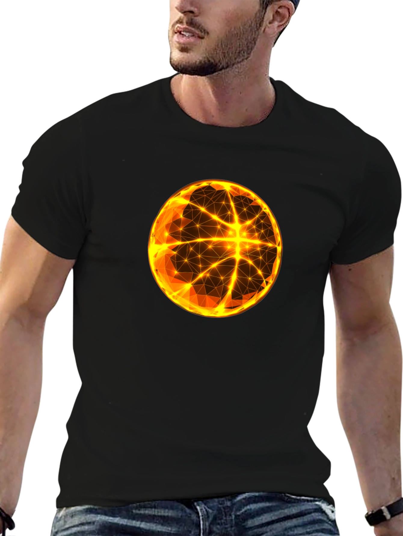 Geometric Sphere Graphic T-Shirt - Modern Abstract Design