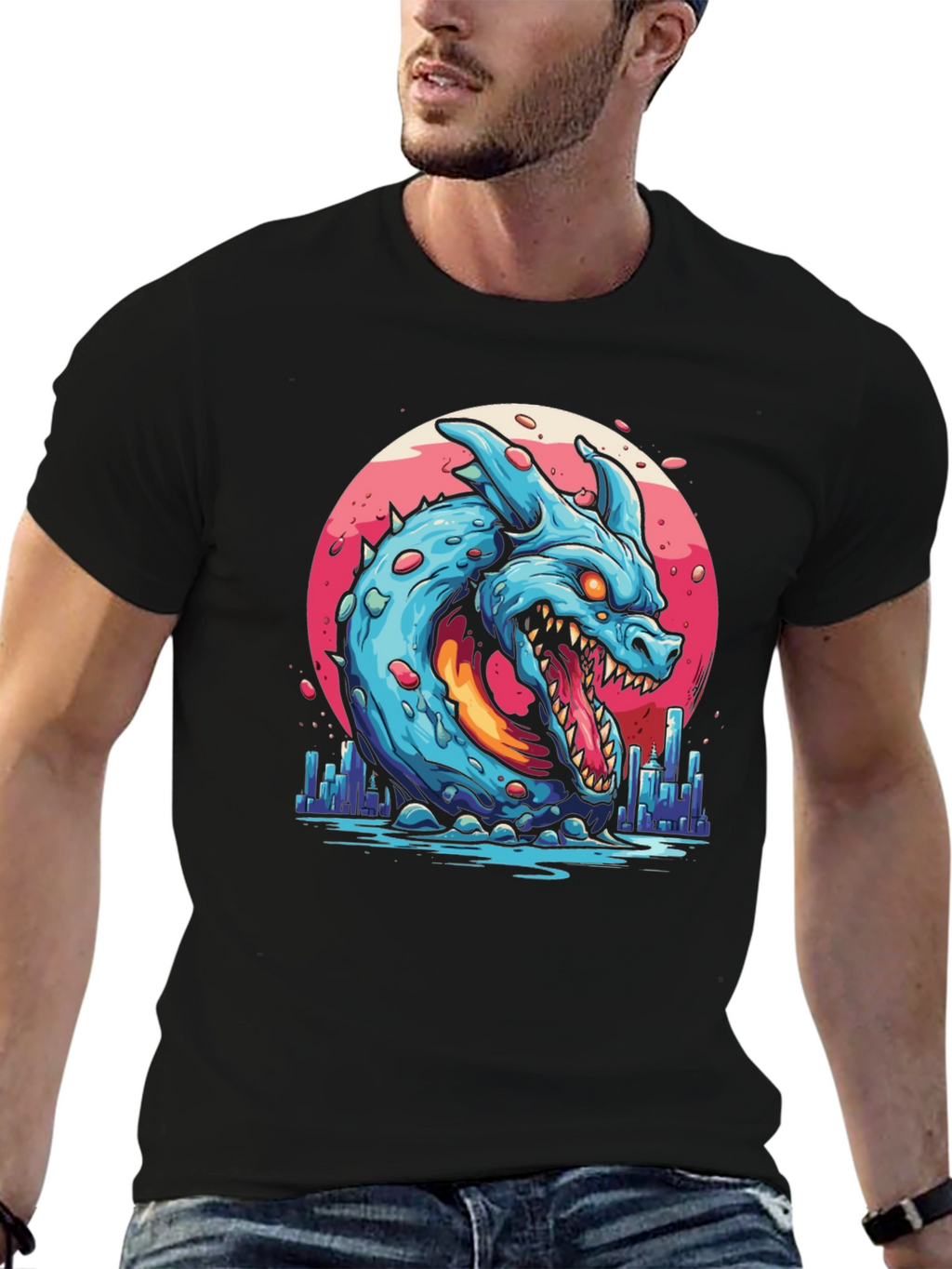 Monster Dragon Graphic T-Shirt