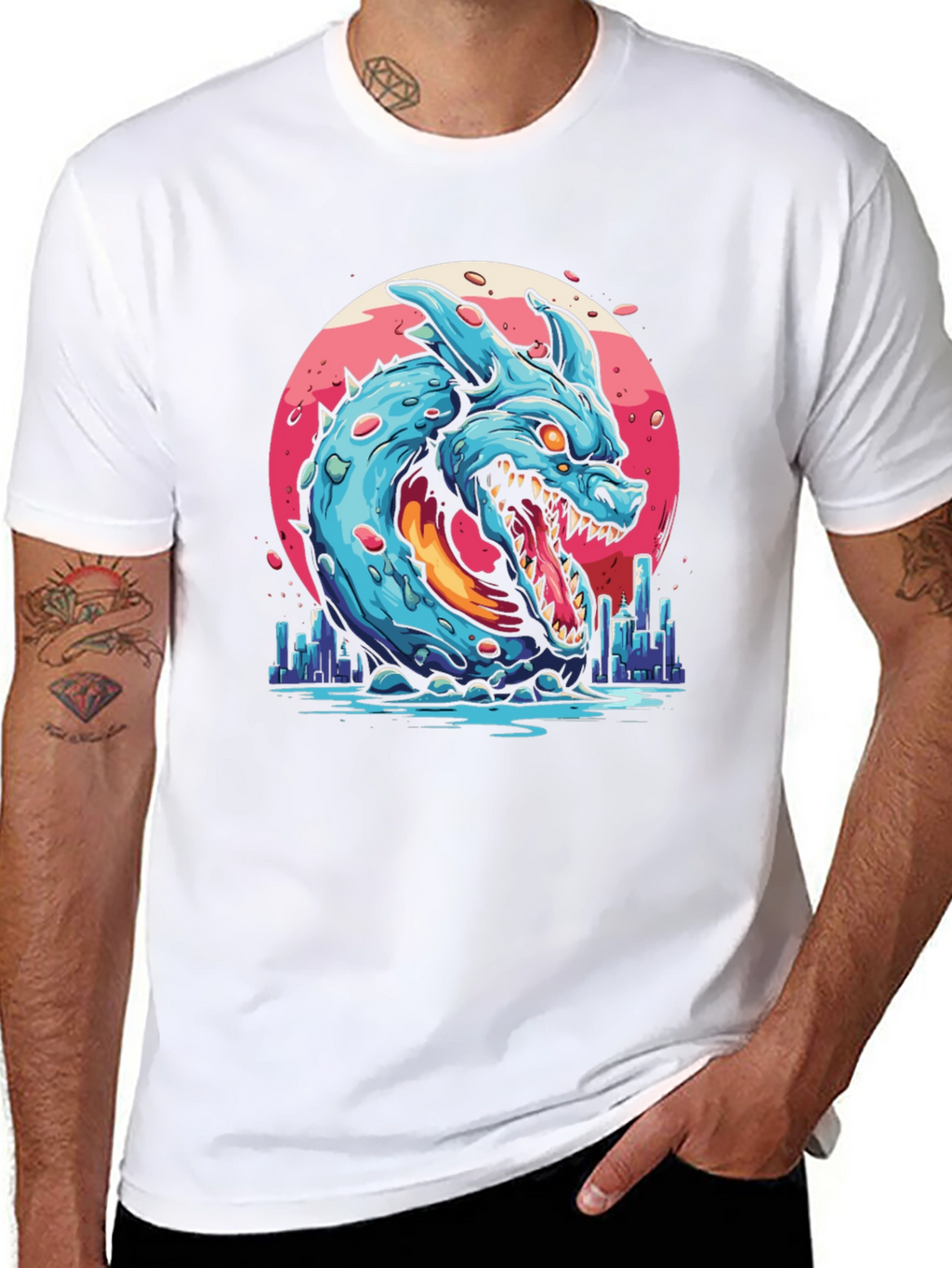 Monster Dragon Graphic T-Shirt