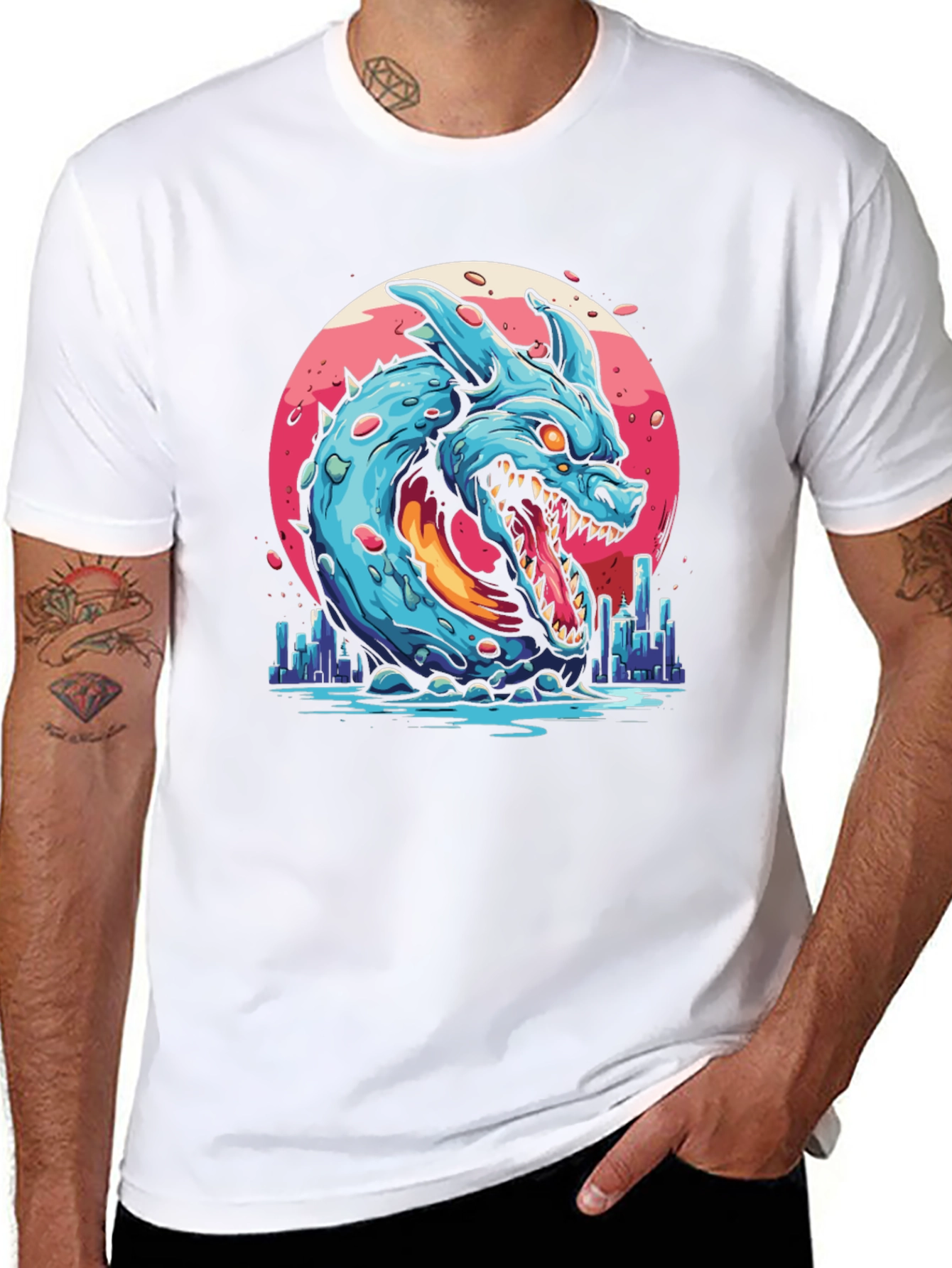 Monster Dragon Graphic T-Shirt