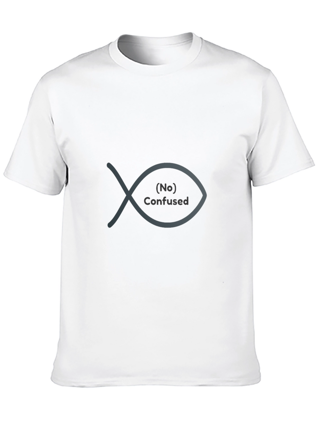 No Confused Fish Black T-Shirt