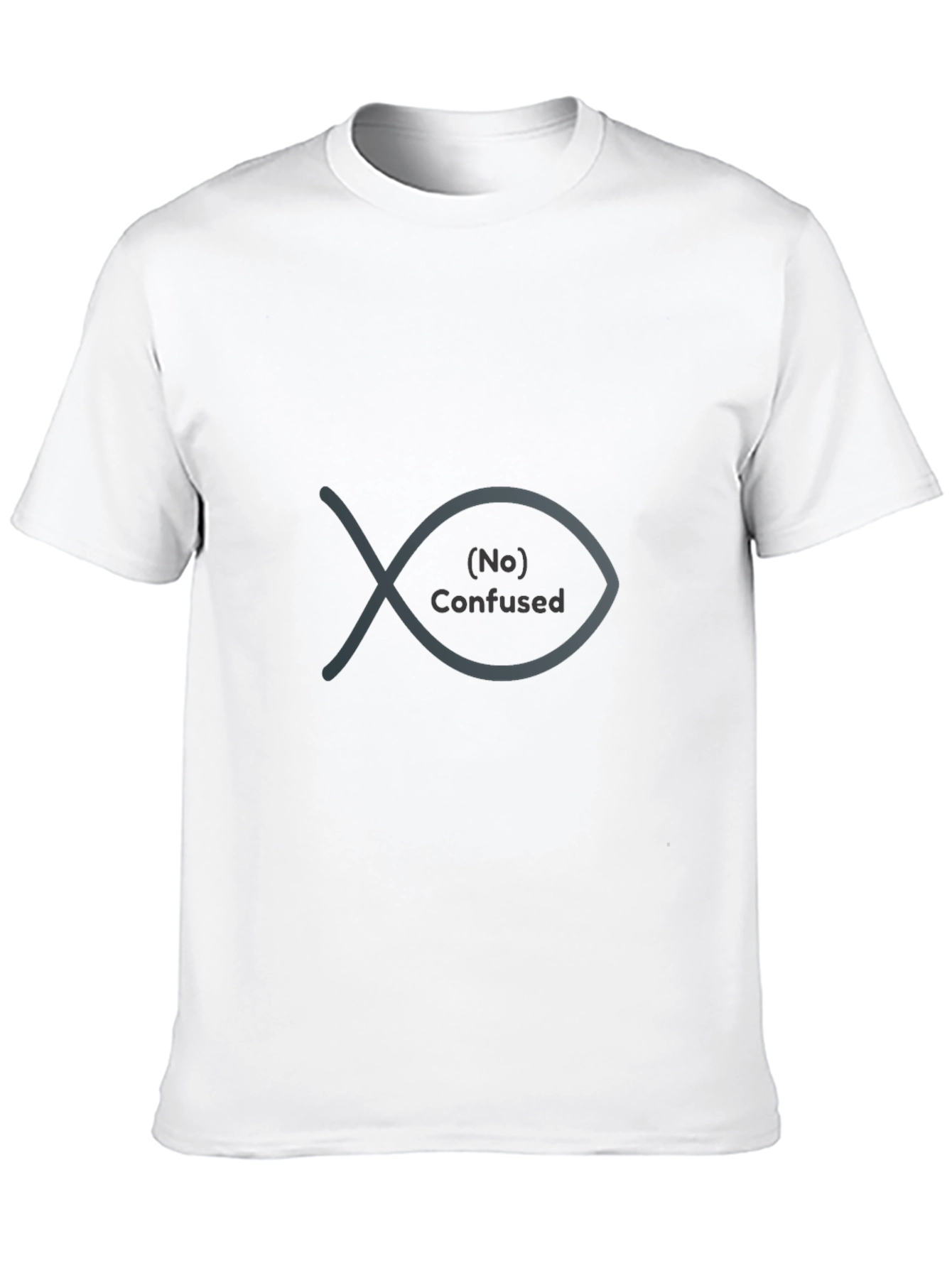No Confused Fish Black T-Shirt