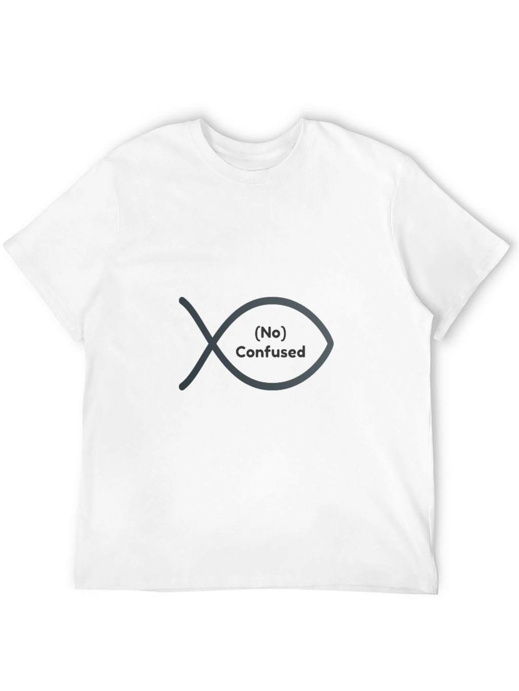No Confused Fish Black T-Shirt