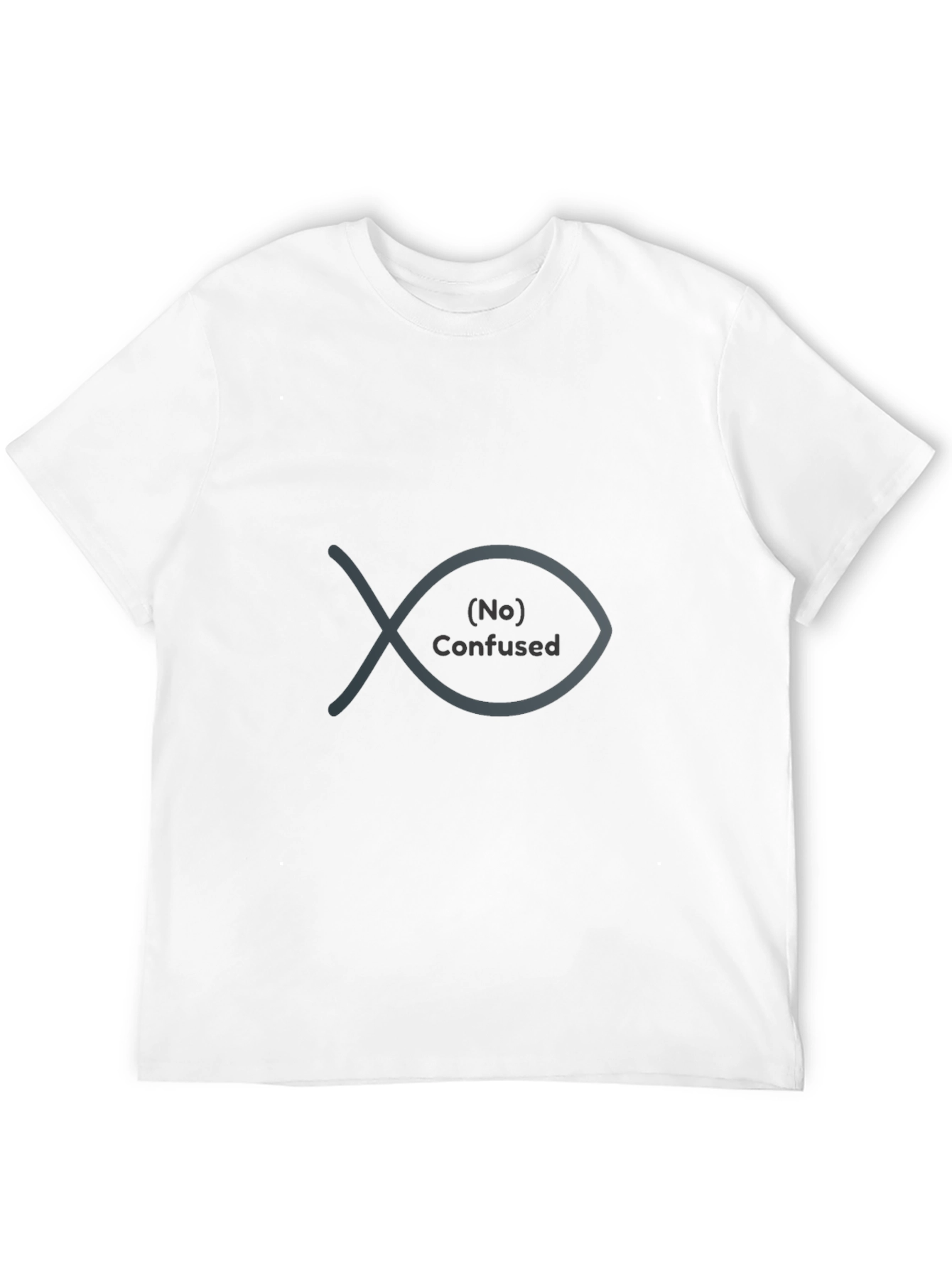 No Confused Fish Black T-Shirt