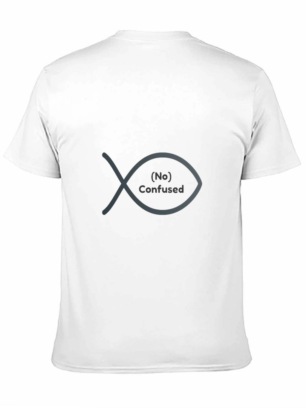 No Confused Fish Black T-Shirt