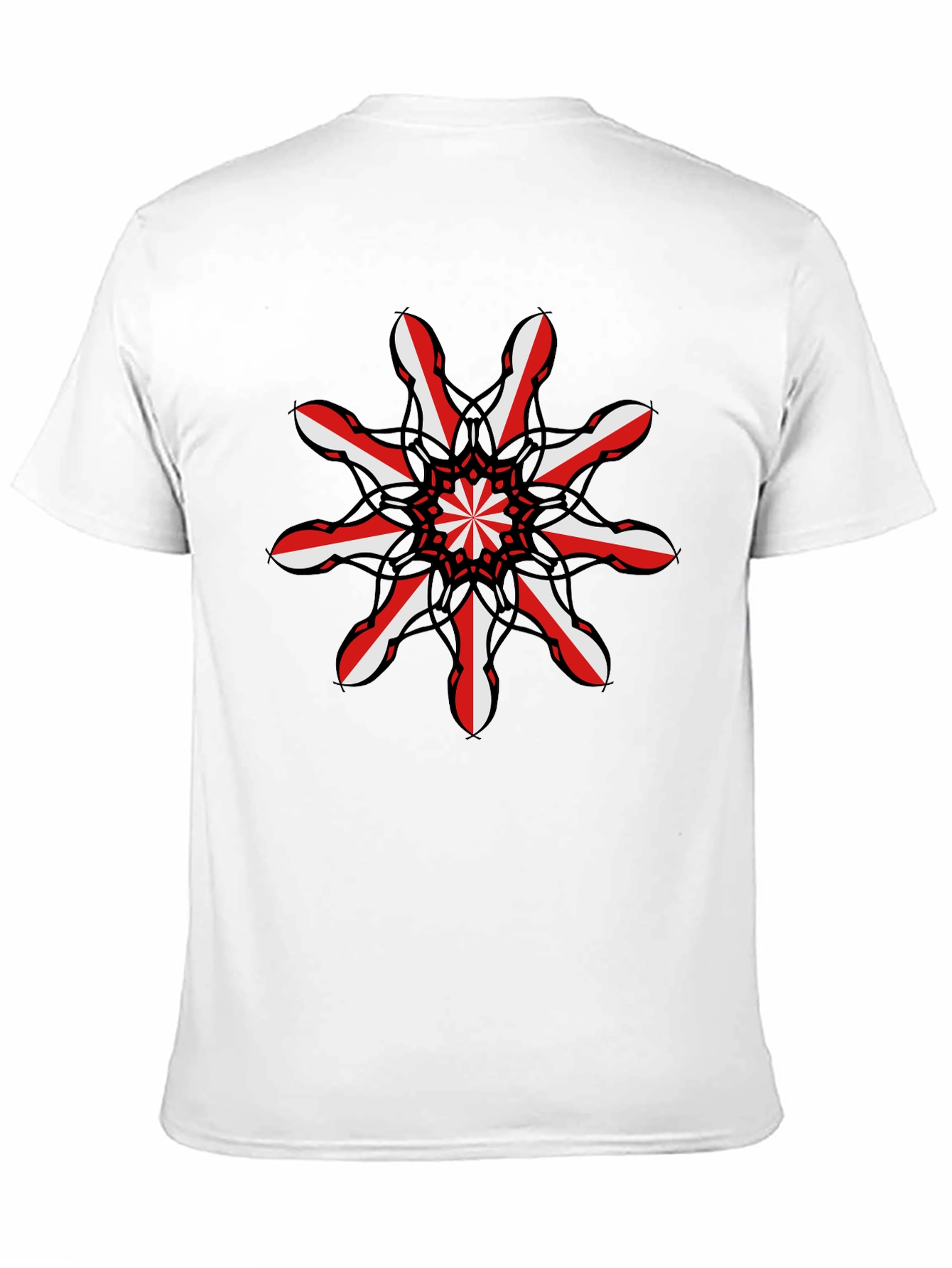 Abstract Mandala Graphic Tee - Stylish Black T-Shirt