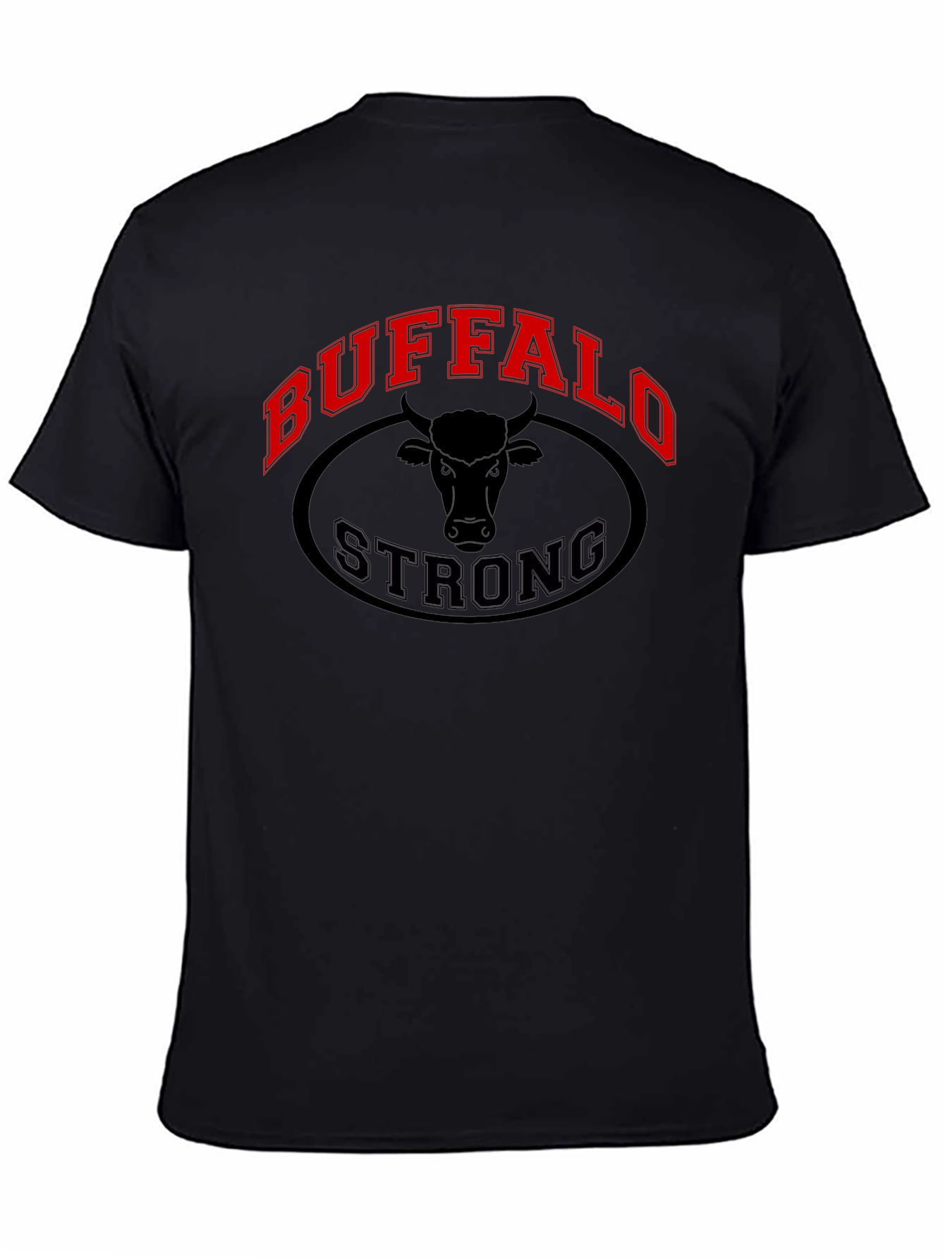 Buffalo Strong Graphic Tee - Black Cotton Comfort Fit